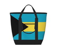 XZDLXJ Bandiera delle Bahamas Borsa a tracolla e borsa tote isolata grande capacità per cibi caldi e freddi, nero, taglia unica, Nero , Taglia unica