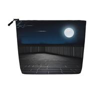 XZDLXJ Beauty case impermeabile a strato singolo effetto lino con cerniera per le tue esigenze quotidiane o di viaggio, nero, taglia unica, Nero , Taglia unica