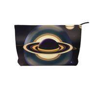 XZDLXJ Bella borsa cosmetica Saturn in velluto a coste, adatta per viaggi e uso quotidiano, fodera robusta, garantisce la longevità, nero, taglia unica, Nero , Taglia unica