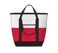 XZDLXJ Borsa a tracolla e borsa termica con bandiera polacca per cibi caldi e freddi, nera, taglia unica, Nero , Taglia unica