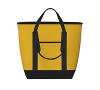 XZDLXJ Borsa a tracolla isolata di grande capacità dell'oro di colore solido e della borsa di totalizzatore per il cibo caldo, nero, Taglia unica