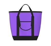 XZDLXJ Borsa a tracolla isolata di grande capacità in tinta unita viola chiaro per cibi caldi e freddi, nero, taglia unica, Nero , Taglia unica