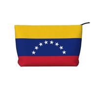 XZDLXJ Borsa cosmetica in velluto a coste con bandiera del Venezuela, adatta per viaggi e uso quotidiano, fodera robusta, garantisce la longevità, nero, taglia unica, Nero , Taglia unica