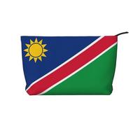 XZDLXJ Borsa cosmetica in velluto a coste con bandiera della Namibia, adatta per viaggi e uso quotidiano, fodera robusta, garantisce la longevità, nero, taglia unica, Nero , Taglia unica