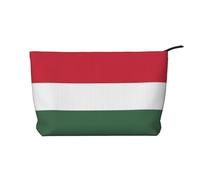 XZDLXJ Borsa cosmetica in velluto a coste con bandiera dell'Ungheria, adatta per viaggi e uso quotidiano, fodera robusta, garantisce la longevità, nero, taglia unica, Nero , Taglia unica