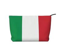 XZDLXJ Borsa cosmetica in velluto a coste con bandiera italiana, adatta per viaggi e uso quotidiano, fodera robusta, garantisce la longevità, nero, taglia unica, Nero , Taglia unica