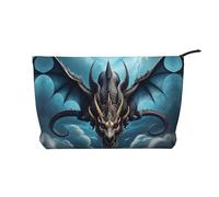 XZDLXJ Borsa cosmetica in velluto a coste Flying Dragon, adatta per viaggi e uso quotidiano, fodera robusta, garantisce la longevità, nero, taglia unica, Nero , Taglia unica