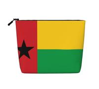 XZDLXJ Borsa per trucco impermeabile con bandiera della Guinea-Bissau, effetto lino, monostrato, con cerniera, per le tue esigenze quotidiane o di viaggio, nero, taglia unica, Nero , Taglia unica