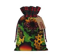 XZDLXJ Borsa universale senza cuciture della tela da imballaggio del cordone del camuffamento con il tessuto del plaid e, Nero , M