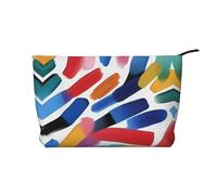 XZDLXJ Brushstrokes (1) Borsa cosmetica in velluto a coste, adatta per viaggi e uso quotidiano, fodera robusta, garantisce la longevità, nero, taglia unica, Nero , Taglia unica
