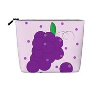XZDLXJ Cartoon Grapes - Astuccio per trucco monostrato impermeabile, effetto lino, con cerniera, per le tue esigenze quotidiane o di viaggio, nero, taglia unica, Nero , Taglia unica