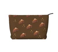 XZDLXJ Chocolate Squares Cake - Trousse in velluto a coste per cosmetici, adatta per viaggi e uso quotidiano, fodera robusta, garantisce la longevità, nero, taglia unica, Nero , Taglia unica