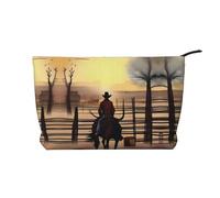 XZDLXJ Cowboy Chronicles - Trousse in velluto a coste, adatta per viaggi e uso quotidiano, fodera robusta, garantisce la longevità, nero, taglia unica, Nero , Taglia unica