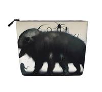 XZDLXJ CreepyCreatures - Trousse impermeabile effetto lino, monostrato, con cerniera, per le tue esigenze quotidiane o di viaggio, nero, taglia unica, Nero , Taglia unica