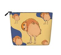 XZDLXJ Crooked Owl - Astuccio per trucco monostrato impermeabile, effetto lino, con cerniera, per le tue esigenze quotidiane o di viaggio, nero, taglia unica, Nero , Taglia unica