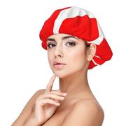 XZDLXJ Cuffia da notte in raso con bandiera della Danimarca per adulti, protezione e comfort per capelli, nero, taglia unica