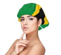 XZDLXJ Cuffia da notte in raso con bandiera della Giamaica, per adulti, protezione dei capelli e comfort, colore nero, nero, taglia unica