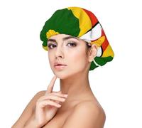 XZDLXJ Cuffia da notte in raso con bandiera dello Zimbabwe per adulti, protezione e comfort per capelli, colore nero, nero, taglia unica