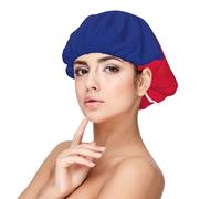 XZDLXJ Cuffia da notte in raso con bandiera haitiana, per adulti, protezione e comfort per capelli, nero, taglia unica