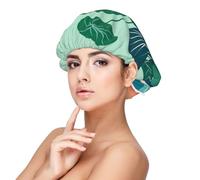 XZDLXJ Cuffia da notte in raso per adulti con piante verdi in vaso per interni, protezione e comfort dei capelli, nero, taglia unica