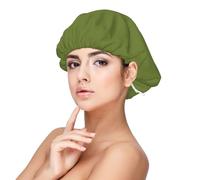 XZDLXJ Cuffia da notte in raso verde scuro per adulti, protezione e comfort dei capelli, nero, taglia unica