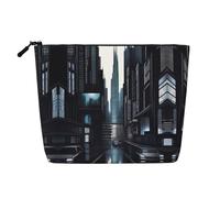 XZDLXJ Dark Future - Trousse impermeabile effetto lino, monostrato, con cerniera, per le tue esigenze quotidiane o di viaggio, nero, taglia unica, Nero , Taglia unica