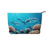 XZDLXJ Deep Sea Whales, trousse in velluto a coste, adatta per viaggi e uso quotidiano, fodera robusta, garantisce la longevità, nero, taglia unica, Nero , Taglia unica