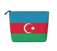 XZDLXJ Flag of Azerbaigian - Astuccio per trucco impermeabile effetto lino, monostrato, con cerniera, per le tue esigenze quotidiane o di viaggio, nero, taglia unica, Nero , Taglia unica