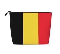 XZDLXJ Flag of Belgium - Trousse impermeabile effetto lino, monostrato, con cerniera, per le tue esigenze quotidiane o di viaggio, nero, taglia unica, Nero , Taglia unica