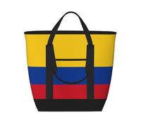 XZDLXJ Flag of Colombia - Borsa a tracolla e borsa tote isolata di grande capacità per cibi caldi e freddi, nero, taglia unica, Nero , Taglia unica