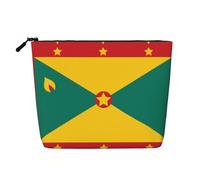 XZDLXJ Flag of Grenada - Trousse impermeabile effetto lino, monostrato, con cerniera, per le tue esigenze quotidiane o di viaggio, nero, taglia unica, Nero , Taglia unica