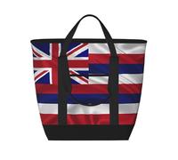 XZDLXJ Flag of Hawaii American - Borsa a tracolla isolata grande capacità per cibi caldi e freddi, nera, taglia unica, Nero , Taglia unica