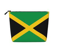 XZDLXJ Flag of Jamaica - Trousse impermeabile effetto lino, monostrato, con cerniera, per le tue esigenze quotidiane o di viaggio, nero, taglia unica, Nero , Taglia unica