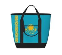 XZDLXJ Flag of Kazakistan - Borsa a tracolla e borsa tote isolata di grande capacità per cibi caldi e freddi, nero, taglia unica, Nero , Taglia unica