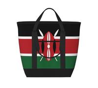 XZDLXJ Flag of Kenya - Borsa a tracolla e borsa termica per cibi caldi e freddi, nero, Taglia unica