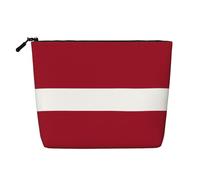 XZDLXJ Flag of Latvia - Trousse impermeabile effetto lino, monostrato, con cerniera, per le tue esigenze quotidiane o di viaggio, nero, taglia unica, Nero , Taglia unica