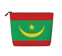 XZDLXJ Flag of Mauritania - Astuccio per trucco impermeabile effetto lino, monostrato, con cerniera, per le tue esigenze quotidiane o di viaggio, nero, taglia unica, Nero , Taglia unica