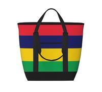 XZDLXJ Flag of Mauritius - Borsa a tracolla e borsa tote isolata di grande capacità per cibi caldi e freddi, nero, taglia unica, Nero , Taglia unica