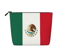 XZDLXJ Flag of Mexico - Trousse impermeabile effetto lino, monostrato, con cerniera, per le tue esigenze quotidiane o di viaggio, nero, taglia unica, Nero , Taglia unica