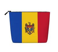 XZDLXJ Flag of Moldova - Trousse impermeabile effetto lino, monostrato, con cerniera, per le tue esigenze quotidiane o di viaggio, nero, taglia unica, Nero , Taglia unica
