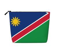 XZDLXJ Flag of Namibia - Trousse impermeabile effetto lino, monostrato, con cerniera, per le tue esigenze quotidiane o di viaggio, nero, taglia unica, Nero , Taglia unica