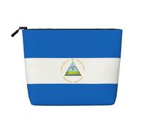 XZDLXJ Flag of Nicaragua - Trousse impermeabile effetto lino, monostrato, con cerniera, per le tue esigenze quotidiane o di viaggio, nero, taglia unica, Nero , Taglia unica