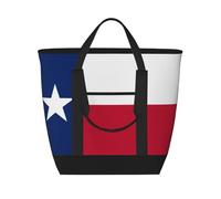 XZDLXJ Flag of Texas - Borsa a tracolla e borsa tote isolata per cibi caldi e freddi, taglia unica, colore: nero