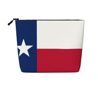 XZDLXJ Flag of Texas - Trousse impermeabile effetto lino, monostrato, con cerniera, per le tue esigenze quotidiane o di viaggio, nero, taglia unica, Nero , Taglia unica