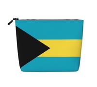 XZDLXJ Flag of the Bahamas - Trousse impermeabile effetto lino, monostrato, con cerniera, per le tue esigenze quotidiane o di viaggio, nero, taglia unica, Nero , Taglia unica