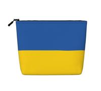XZDLXJ Flag of Ukraine - Trousse impermeabile effetto lino, monostrato, con cerniera, per le tue esigenze quotidiane o di viaggio, nero, taglia unica, Nero , Taglia unica