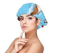 XZDLXJ Flying Seagulls - Cuffia da notte in raso per adulti, protezione e comfort per capelli, nero, taglia unica