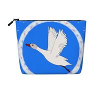 XZDLXJ Flying White Goose - Astuccio per il trucco, impermeabile, effetto lino, monostrato, con cerniera, per le tue esigenze quotidiane o di viaggio, nero, taglia unica, Nero , Taglia unica