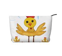 XZDLXJ Gallo nella borsa cosmetica quadrata in velluto a coste, adatta per viaggi e uso quotidiano, fodera robusta, garantisce la longevità, nero, taglia unica, Nero , Taglia unica