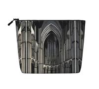 XZDLXJ Gothic Cathedrals - Trousse impermeabile effetto lino, monostrato, con cerniera, per le tue esigenze quotidiane o di viaggio, nero, taglia unica, Nero , Taglia unica
